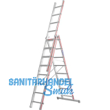 HYMER Alu-Allzweckleiter 3-teilig Type 4047 Sprossen= 3 x 8