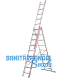 HYMER Alu-Allzweckleiter 3-teilig Type 4047 Sprossen= 3 x 9
