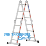 HYMER Alu-Vielzweckleiter Type 4143 Sprossen=4 x 3