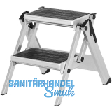 HYMER Alu-Sicherheitstreppe ohne B�gel Type 6060 Stufen=2 H�he=0,45 m