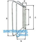 Einzel-Fahrradhalter 45 Grad Radbreite 20 - 42 mm