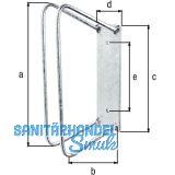 Einzel-Fahrradhalter 90 Grad Radbreite 25 - 53 mm