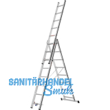 ALU-PRO Allzweckleiter 3-teilig Typ 70047 Sprossen=3x8 L�nge von 2,32/5,11m