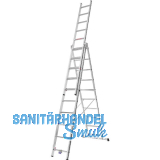 ALU-PRO Allzweckleiter 3-teilig Typ 70047 Sprossen=3x10L�nge von 2,88/6,52m