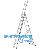 ALU-PRO Allzweckleiter 3-teilig Typ 70047 Sprossen=3x12L�nge von 3,49/7,97m