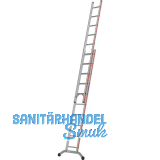 HYMER Alu-Schiebeleiter Type 6046 Sprossen=2x10 L�nge=2,99/4,95 m