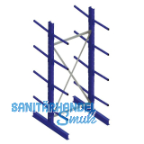 META Kragarm-Grundregal doppelseitig H�he 2000 mm Tiefe 600 mm Last 140/1300 kg