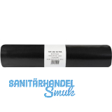 M�lls�cke Polyethylen 120 Liter, 75 my 700 x 1100 mm ohne Zugband schwarz