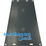 Bodenschutzplatte 2000 x 1000 x 15 mm LDPE schwarz mit Griffe