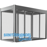 BIOHORT Gew�chshausaufsatz Florentina 2 x 1 quarzgrau