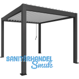 BIOHORT Pergola Gr. 3 x 3,5 dunkelgrau/wei�