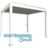 BIOHORT Pergola Gr. 3,5 x 3,5 wei�/silber