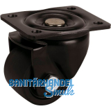 D�RNER + HELMER Lenkrolle Schwarz Platte 75 mm 600 kg