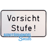 Hinweisschild Vorsicht Stufe! 250 x 150 mm