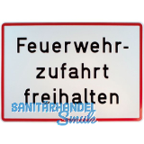 Hinweisschild Feuerwehrzufahrt 500 x 350 mm