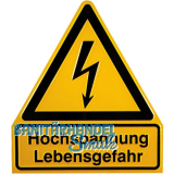 Warnschild Hochspannung Lebensgefahr 210 x 238 mm