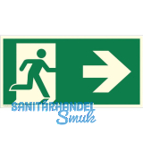 Fluchtwegschild Notausgang Symbol rechts 300 x 150 mm