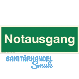 Fluchtwegschild Notausgang Schriftzug 300 x 105 mm