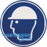 Gebotsschild Kopfschutz rund 200 mm