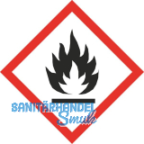 Gefahrensymbol Aufkleber Flamme - 15 St�ck