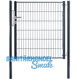 H+S Uni T�r f�r Zaunh�he 1,6 m grau