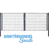 H+S Uni Tor f�r Zaunh�he 1,0 m grau