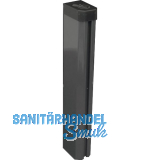 H+S Oktavia ULI S�ulenschaft Alu/grau L�nge 2,1 m f�r Zaunh�he 1,63 m