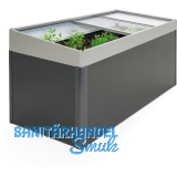 BIOHORT Fr�hbeetaufsatz HochBeet 2 x 1 quarzgrau-metallic