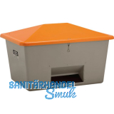 Streugutbeh�lter mit Entnahme ohne Staplertasche 700 Liter grau/orange