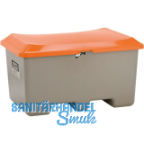 Streugutbeh�lter Plus3 ohne Entnahme m. Staplertasche 400 Liter grau/orange