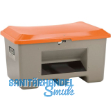 Streugutbeh�lter Plus3 mit Entnahme und Staplertasche 400 Liter grau/orange