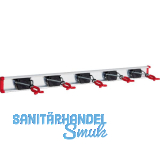 BRUNS Alu-Ger�tehalterschiene mit 5 Haltern L�nge 750 mm