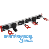 BRUNS Alu-Ger�tehalterschiene mit 4 Haltern und 2 Haken 500 mm
