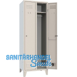 Garderobenschrank Abteilanzahl 2 RAL7035