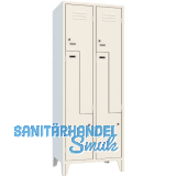 Z-Garderobenschrank Abteilanzahl 4 RAL7035 lichtgrau