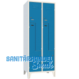 Z-Garderobenschrank Abteilanzahl 4 RAL7035/5010 grau/blau