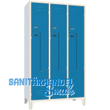 Z-Garderobenschrank Abteilanzahl 6 RAL7035/5010 grau/blau