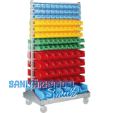 ALLIT Fahrregal ProfiPlus 1200 x 730 x 2040 mm mit 226 Sichtlagerk�sten