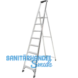 ALU-PRO Stufenstehleiter mit Plattform Type 70026 8 Stufen L�nge 2,63 m