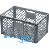 Eurokasten in grau vergittert 600 x 400 x 320 mm