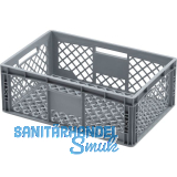 Eurokasten in grau vergittert 600 x 400 x 220 mm