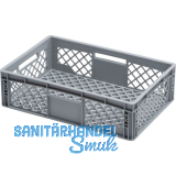 Eurokasten in grau vergittert 600 x 400 x 170 mm