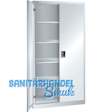 LISTA Fl�gelt�rschrank 1000x400x1950 KEY Lock RAL7035 Vollblech-Fl�gelt�ren