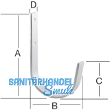 Universalhaken 20 x 110 x 55 x 60 mm verzinkt