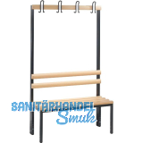 C+P Garderobenbank einseitig Basic 1650 x 1000 x 400 mm