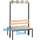 C+P Garderobenbank doppelseitig Basic 1650 x 1000 x 750 mm