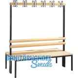 C+P Garderobenbank doppelseitig Basic 1650 x 1500 x 750 mm