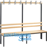 C+P Garderobenbank einseitig Basic 1650 x 1960 x 400 mm