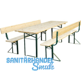 Biertischgarnitur 3-teilig mit R�ckenlehne Tischbreite 700 mm