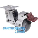 WAGNER Transportger�te-Lenkrolle TPR-Rad grau 100 mm 120 kg